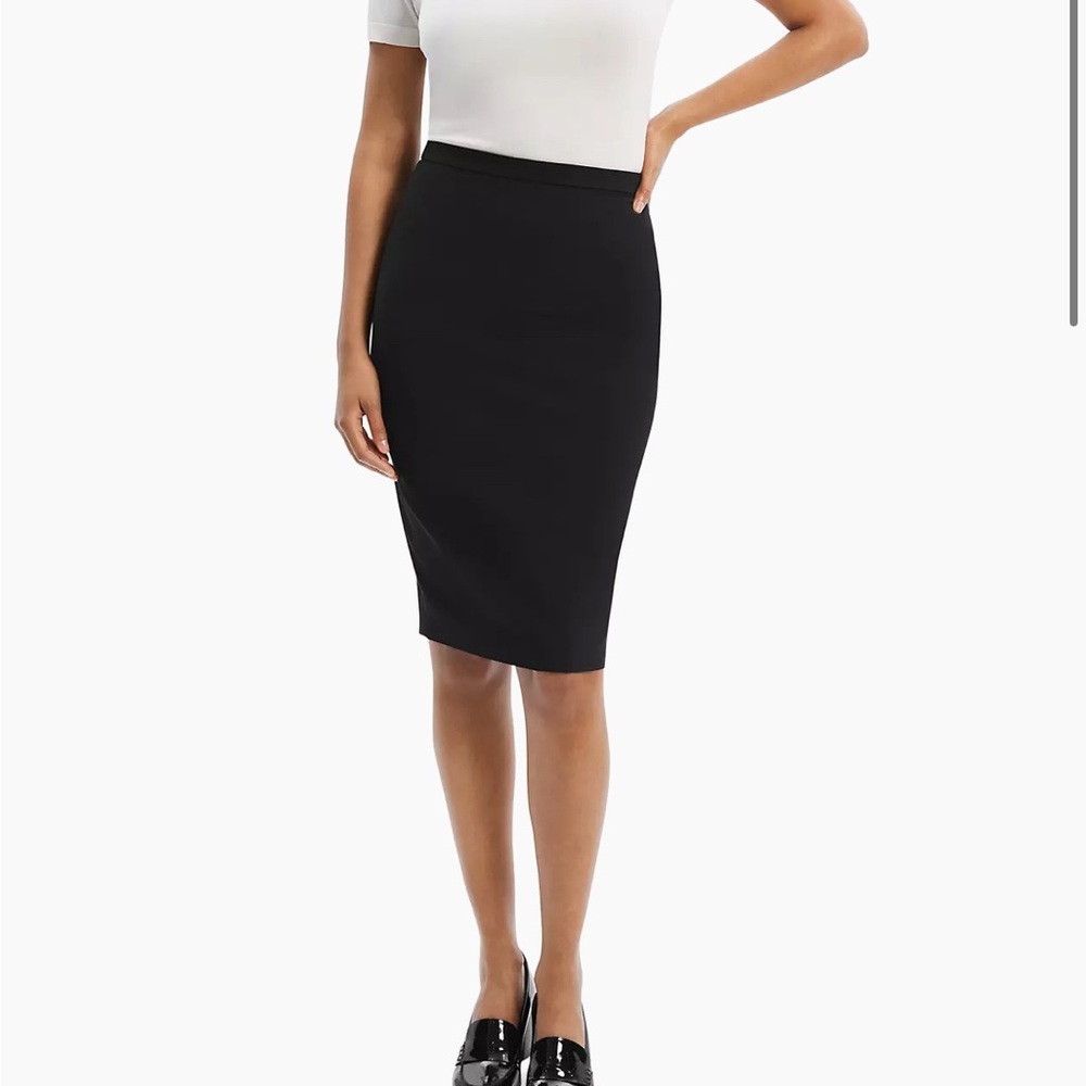 Theory Black Knee-Length Pencil Skirt